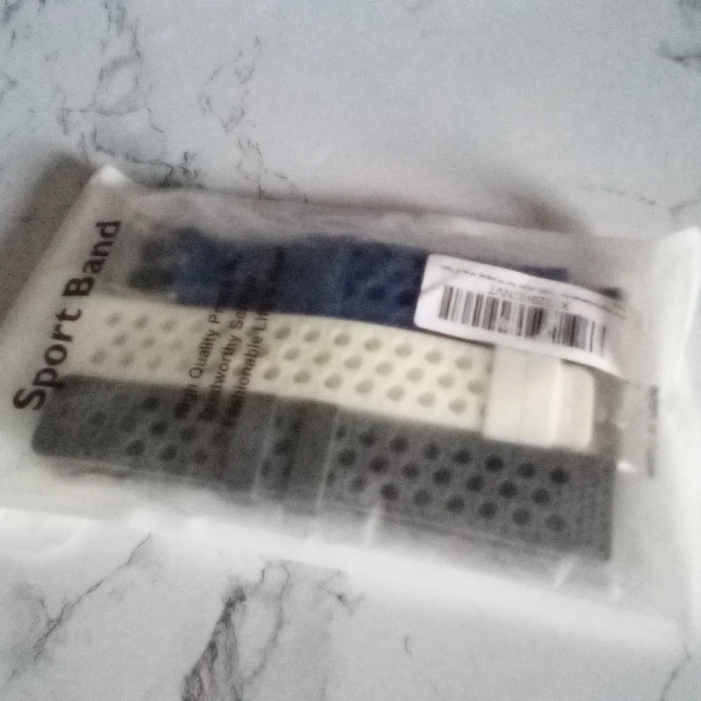 Fit Bit Replacement Bands / 3 pack/white, gray, dark blue. NWT